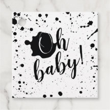 Oh Baby Black Paint Spritzer Unisex Baby Dusche