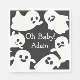 Oh, Baby! Black & White Halloween Herbstdusche Serviette