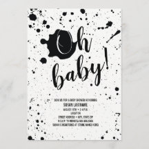 Oh Baby Black + White Spritzer Neutral Baby Dusche