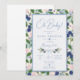 Oh Baby Blaubeer-Baby-Einladung Einladung
