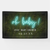 Oh Baby-Blauneonboxwood-Babyparty