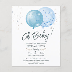 Oh Baby Blue Balloons Baby Dusche