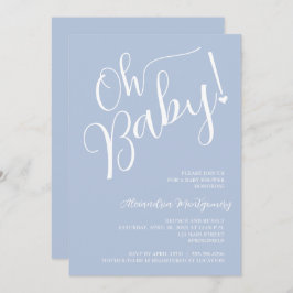 Oh, Baby! Blue Boy Baby Dusche Einladung