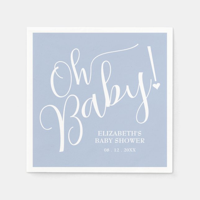 Oh, Baby! Blue Boy Baby Dusche Serviette (Vorderseite)