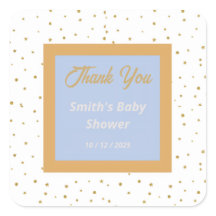 Oh Baby Blue Gold Ginkgo Leaf Danke Stickers