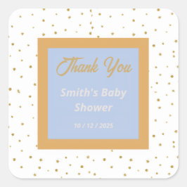 Oh Baby Blue Gold Ginkgo Leaf Danke Stickers