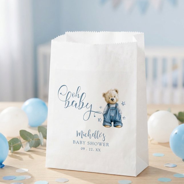 Oh Baby Blue Jean Baby Denim Baby Shower Geschenktütchen (Von Creator hochgeladen)