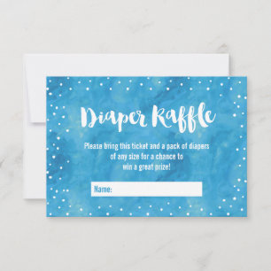 Oh Baby Blue Watercolor Babydusche Windelwanne Win Einladung