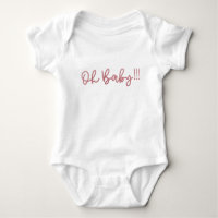 Oh Baby Blush Pink Foil modern Funky Fun Baby