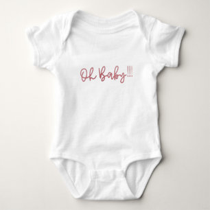Oh Baby Blush Pink Foil moderne funky lustige Baby Strampler