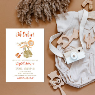 Oh Baby Boho Baby-Einladung zur Babyparty Einladung