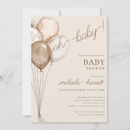 Oh Baby Boho Ballon Gender Neutral Baby Dusche Einladung