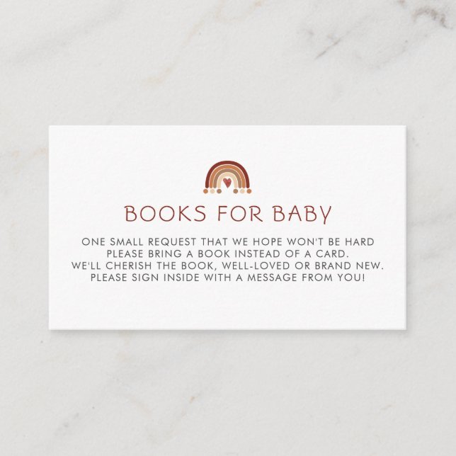 Oh Baby Boho Boy Babydusche Bücher für Baby Begleitkarte (Vorderseite)