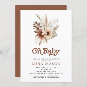 Oh Baby Boho Gender Neutral Baby Shower Einladung