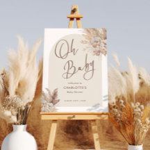 Oh Baby Boho Pampas Grass Neutral Baby Dusche