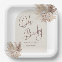 Oh Baby Boho Pampas Grass Neutral Baby Dusche