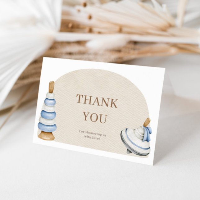 Oh Baby BohoHolzblöcke und Spielzeug Dankeskarte (Von Creator hochgeladen)