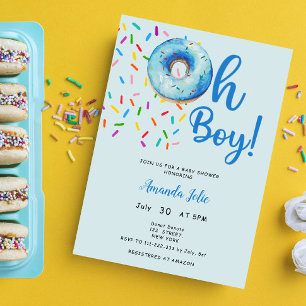 Oh Baby Boy Donut Thema Baby Shower Einladung