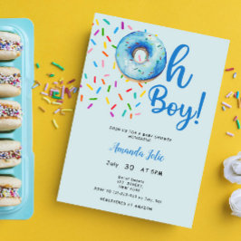 Oh Baby Boy Donut Theme Babydusche Einladung