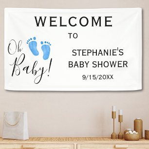 Oh Baby Boy's Baby Dusche Willkommen Banner