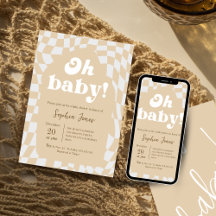 Oh, Baby! braun kariert | Gingham | Babydusche
