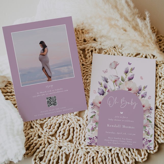 Oh Baby Butterfly Garden Baby Shower Einladung (Von Creator hochgeladen)