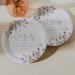 Oh Baby Butterfly Garden Floral Baby Shower Pappteller<br><div class="desc">Oh Baby,  Baby shower paper plates. Elegant pastel pink and purple garden floral arrangements with delicate butterfly accents.</div>
