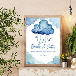Oh Baby Cloud Babyduschbücher und Geschenkschild Poster