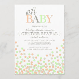Oh Baby Confetti Gender Reveal Party | Korallenmin Einladung