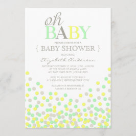 Oh Baby Confetti | Moderne Kinderdusche Einladung