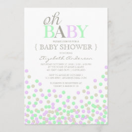 Oh Baby Confetti | Moderne Kinderdusche Einladung