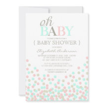 Oh Baby Confetti | Moderne Kinderdusche Einladung