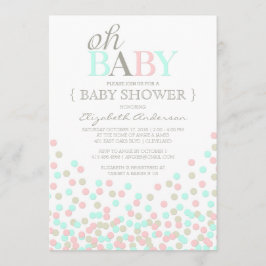 Oh Baby Confetti | Moderne Kinderdusche Einladung