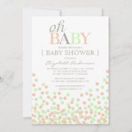 Oh Baby Confetti | Moderne Kinderdusche Einladung