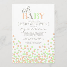 Oh Baby Confetti | Moderne Kinderdusche Einladung