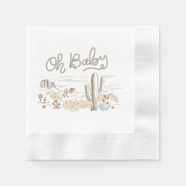 Oh Baby Cowboy Desert Napkin Serviette (Vorderseite)
