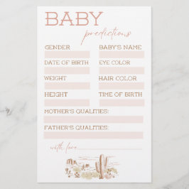 Oh Baby Cowgirl Baby Shower Predictions