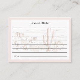 Oh Baby Cowgirl Shower Advice and Wishes Begleitkarte