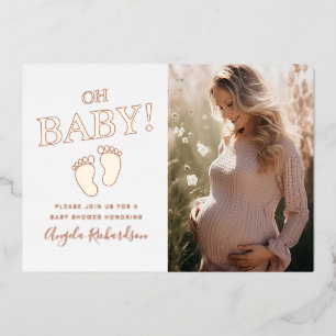 Oh Baby Custom Foto Babydusche Folieneinladung