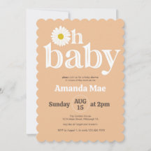 Oh Baby, Daisy Baby Shower Einladung
