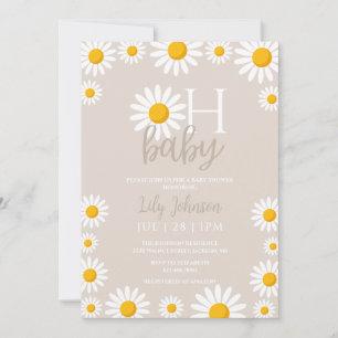 Oh Baby Daisy Boho Neutrale Babyparty Einladung