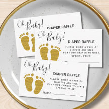 Oh Baby Diaper Raffle Glitzer Feet Babydusche
