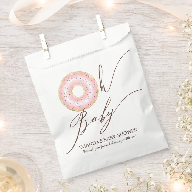 Oh Baby Donut Baby Dusche Fevor Taschen Geschenktütchen (Ausgeschnitten)