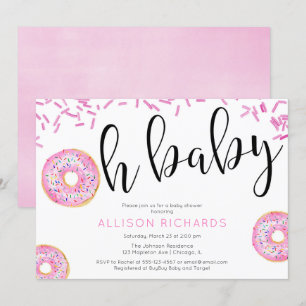 Oh Baby Donut Baby Duschmädchen Einladung