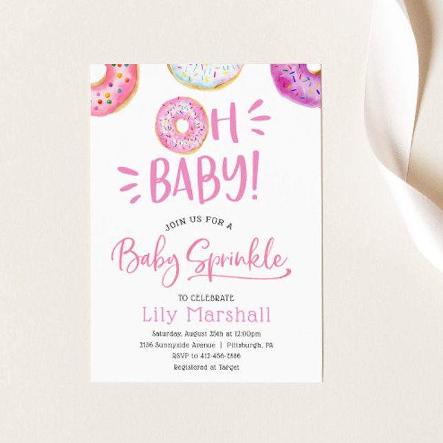 Oh Baby Donut Baby Sprinkle Einladung (Von Creator hochgeladen)