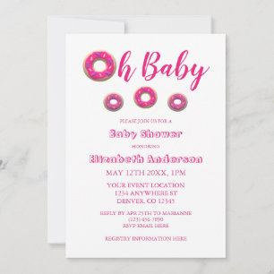 Oh Baby Donut Babyparty Einladung