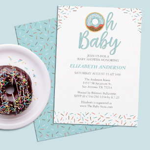 Oh Baby Donut Sprinkle Baby Boy Dusche Einladung