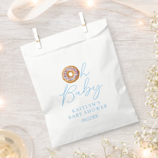 Oh Baby Donut Sprinkle Boys Babydusche Geschenktütchen (Ausgeschnitten)