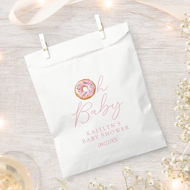 Oh Baby Donut Sprinkle Girls Babydusche Geschenktütchen (Ausgeschnitten)