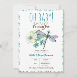 Oh Baby DRAGONFLY machen eine Wunschdusche floral Einladung